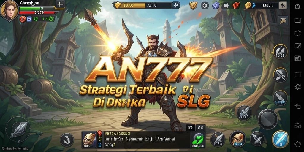 Screenshot AN777 menampilkan strategi intens dalam pertarungan epik.