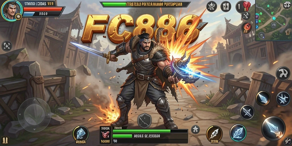 Tampilan gameplay strategis FC888 yang menegangkan dan penuh aksi.
