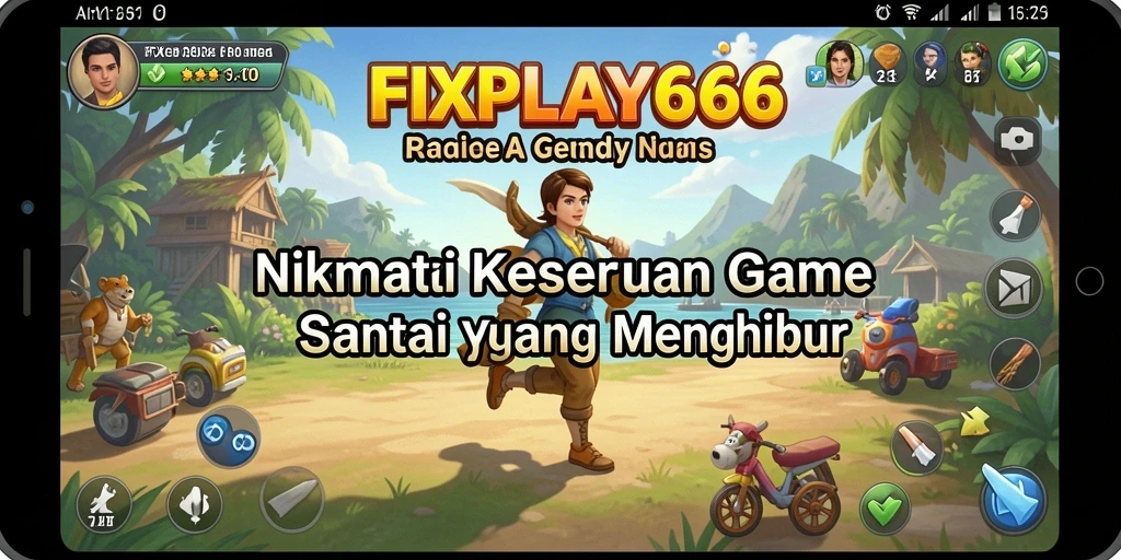 Tampilan seru gameplay FIXPLAY666 yang penuh warna dan tantangan.
