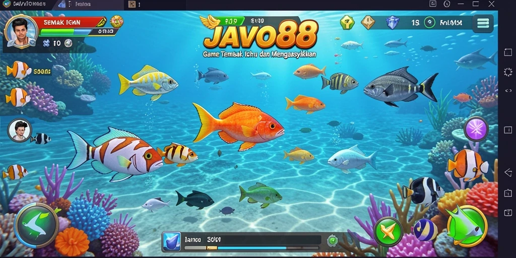 Screenshot gameplay JAVO88 yang menampilkan aksi seru Tembak Ikan.