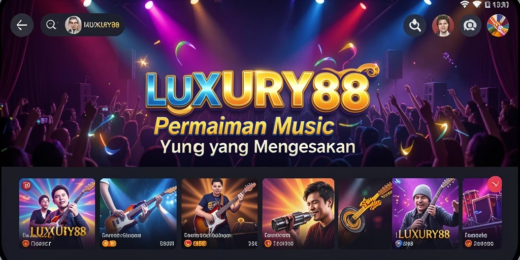 Screenshot gameplay LUXURY88 menampilkan antarmuka interaktif musik.