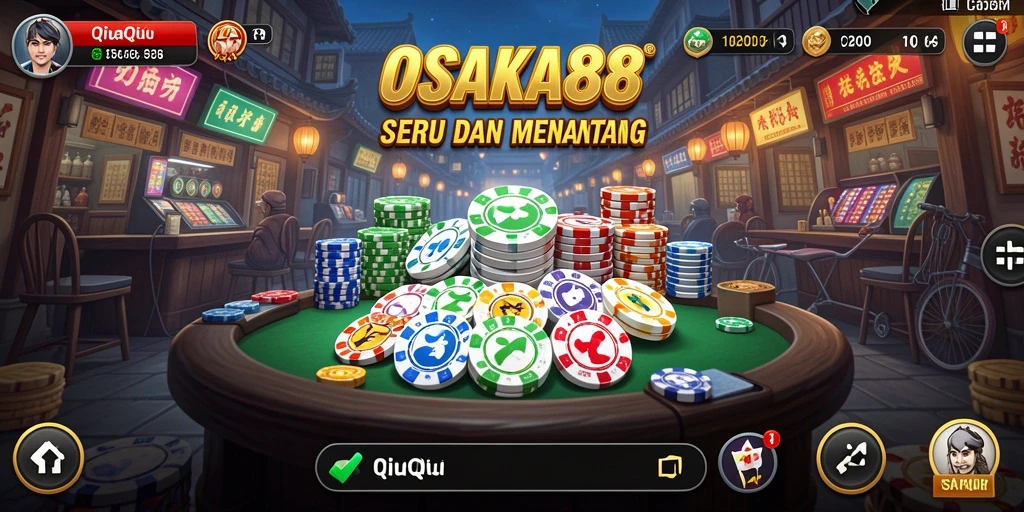 Tampilan screenshot OSAKA88 saat bermain QiuQiu yang seru.