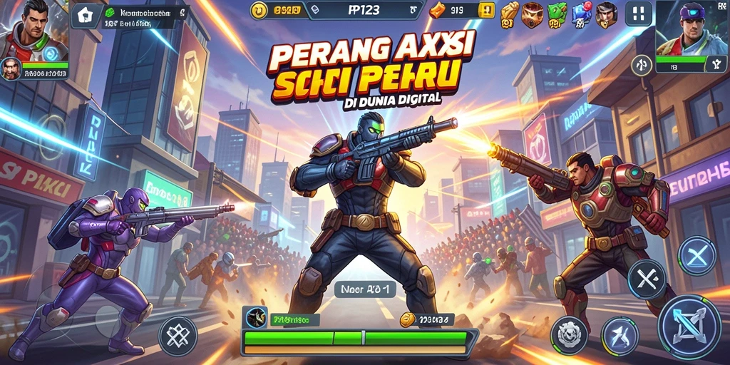 Tampilan gameplay PP123 yang penuh aksi menegangkan.