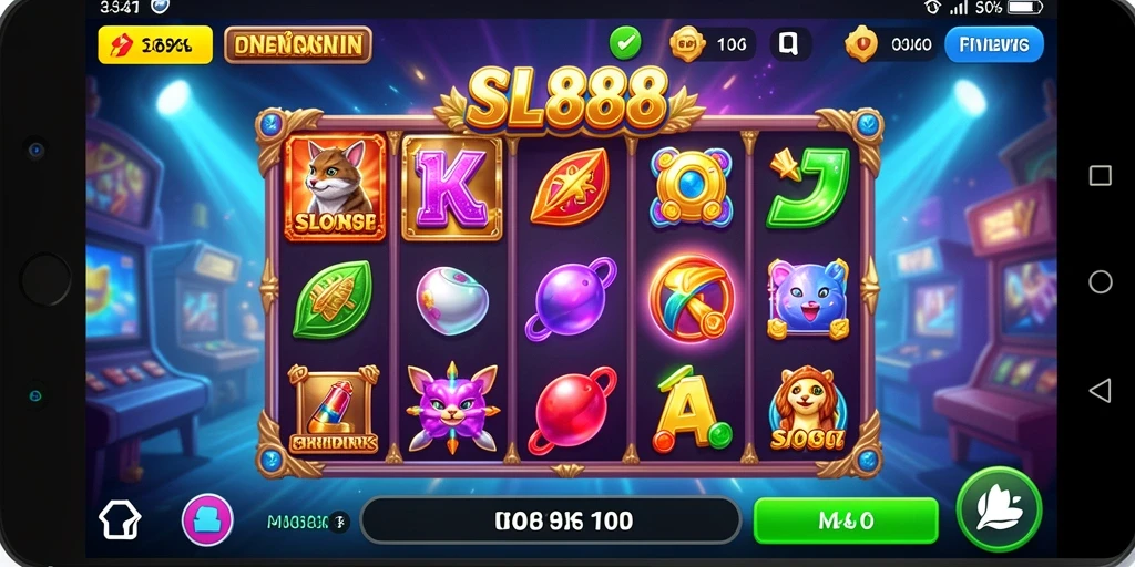 Tampilan gameplay SL888 yang penuh warna dan menarik.